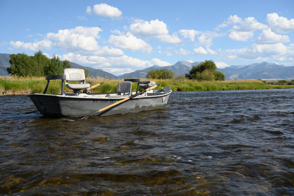 Float fly fishing on the Madison River in Montana