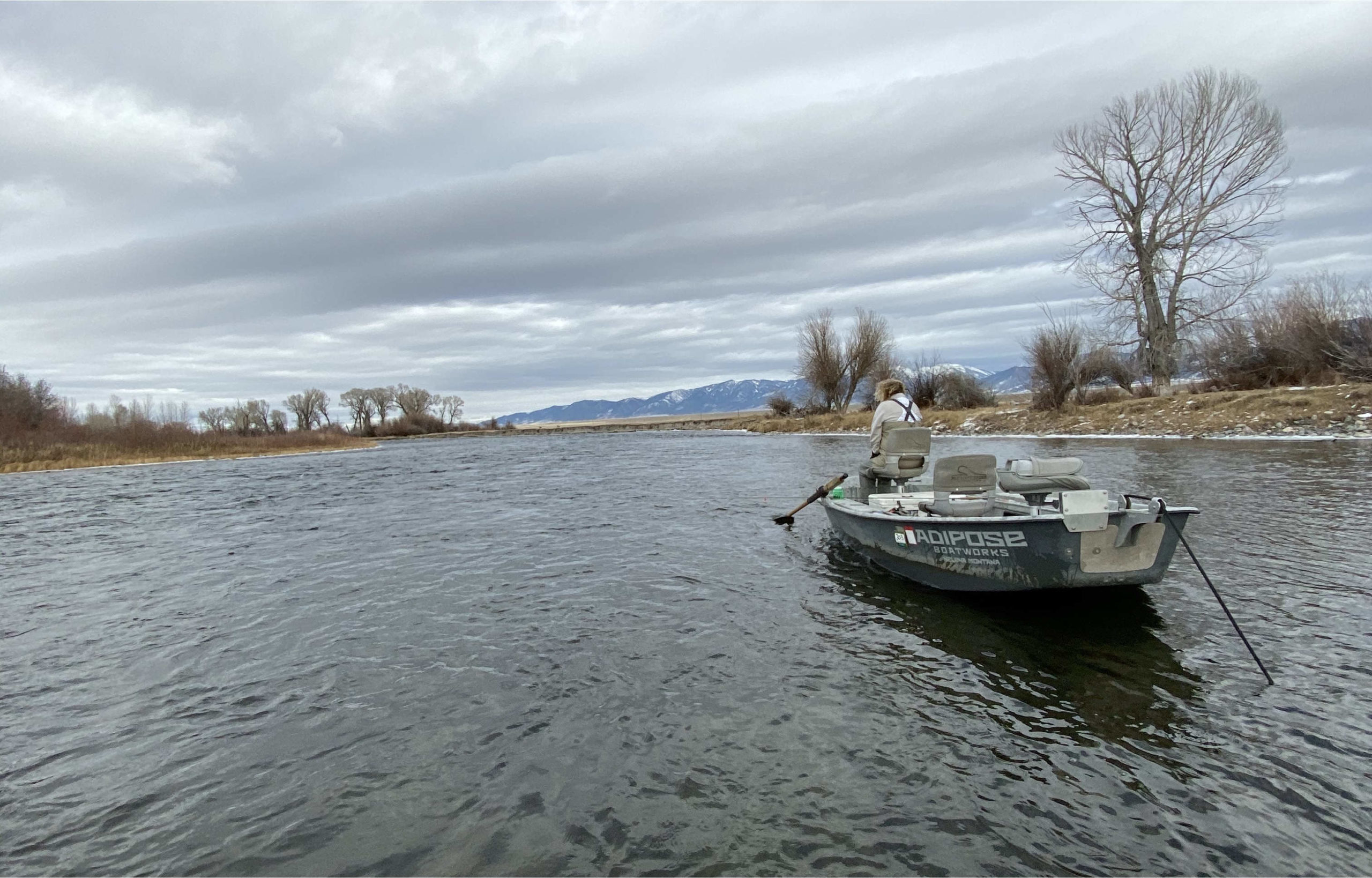 Floating and fly fishing on the Madison River in November